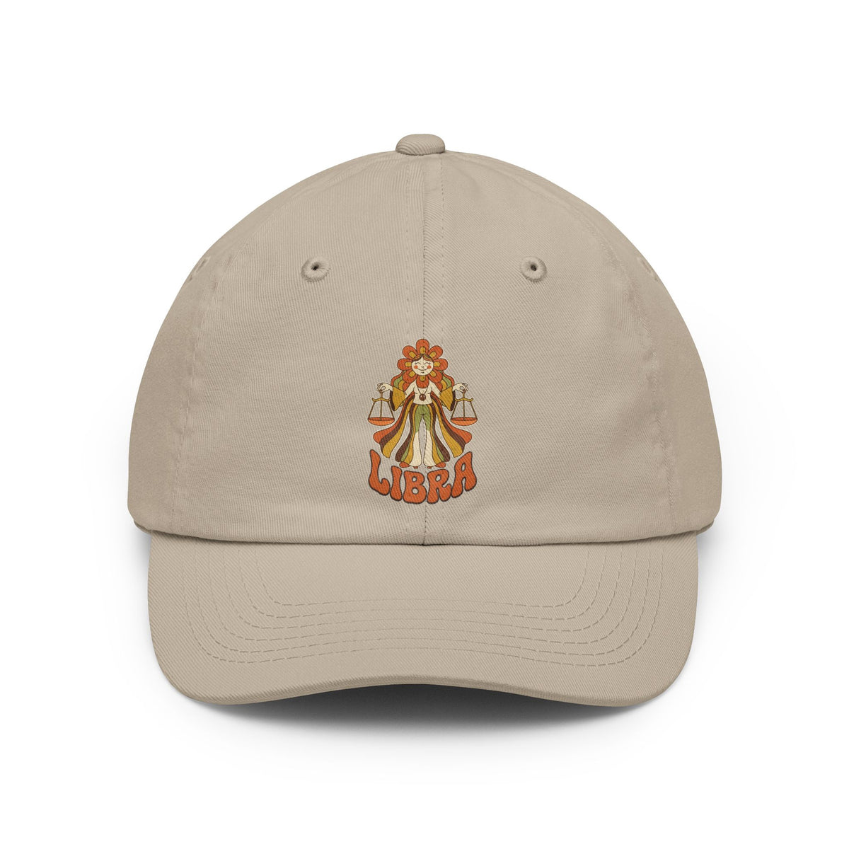 Color: Stone | Retro Mascot Groovy Libra Dad Hat