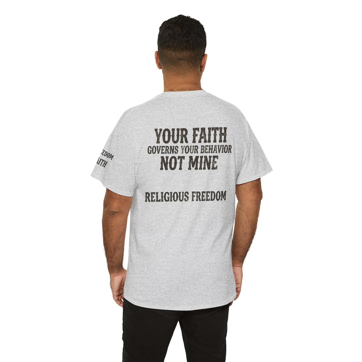 Color: Ash | Religious Freedom Premium Graphic Tee