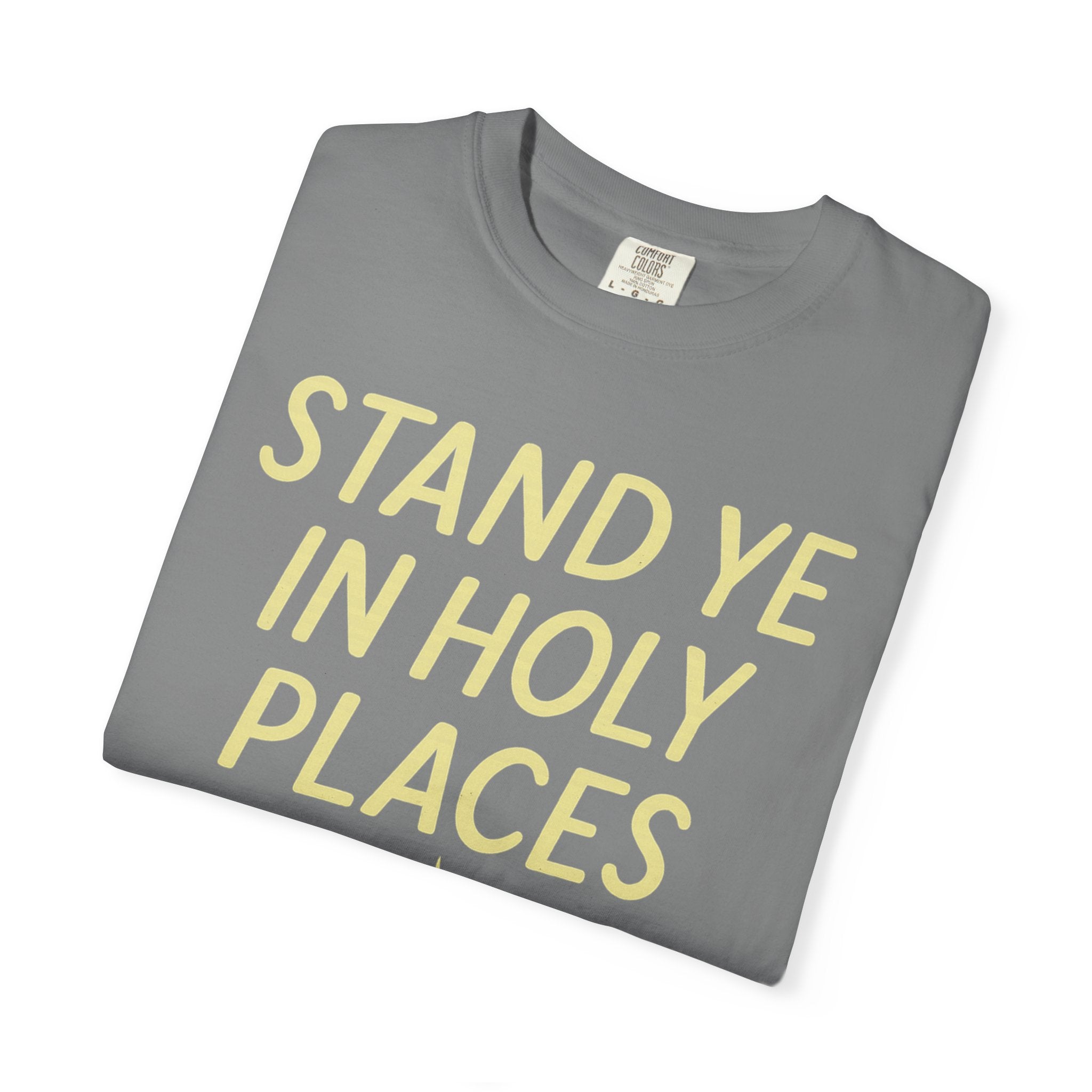 "Stand in Holy Places" Unisex Garment-Dyed T-shirt