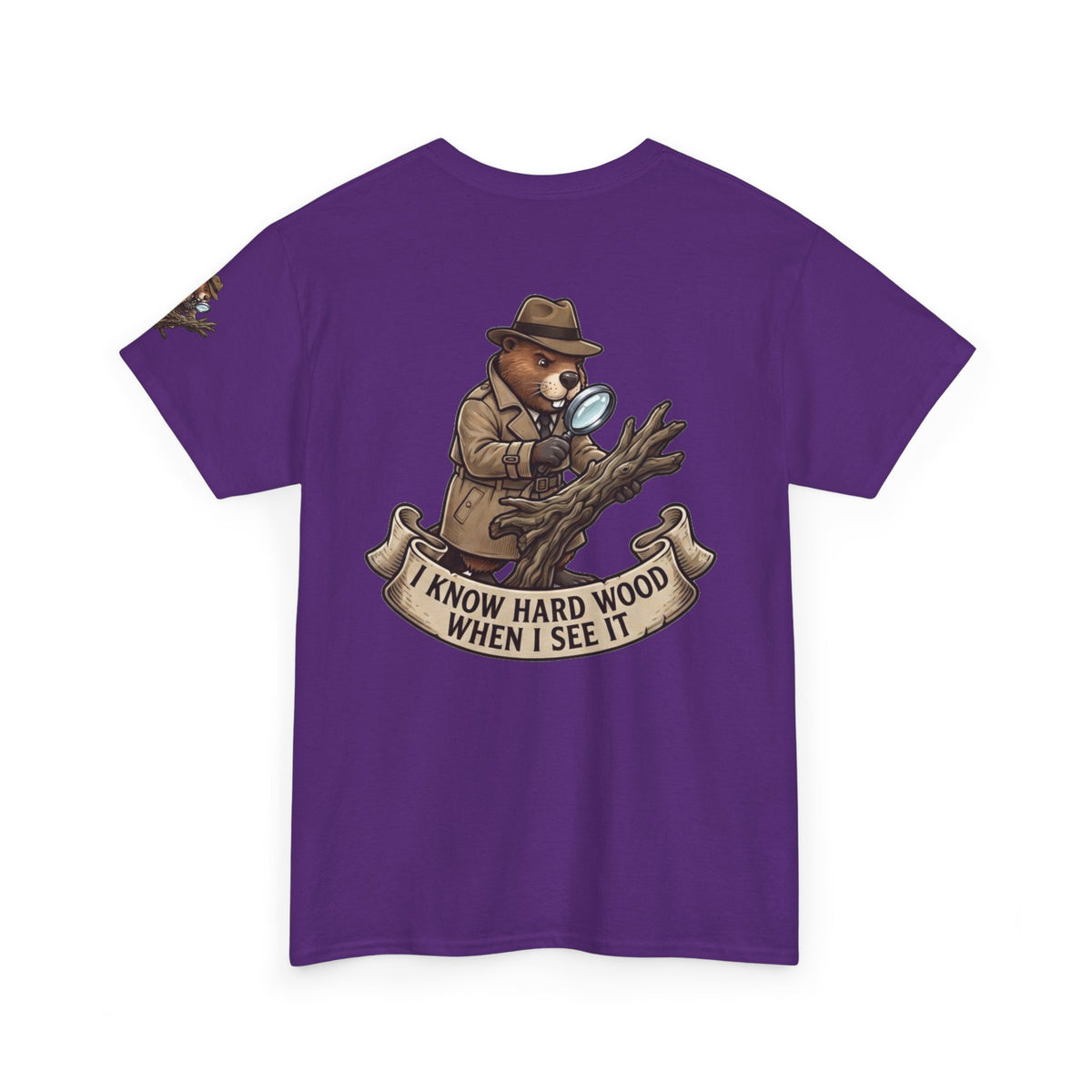 Color: Purple | I Know Hard Wood Premium Graphic Tee