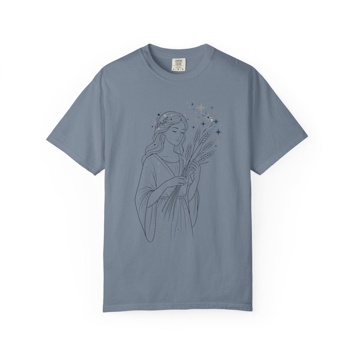 "Virgo The Wheat Maiden" Unisex Garment-Dyed Tee