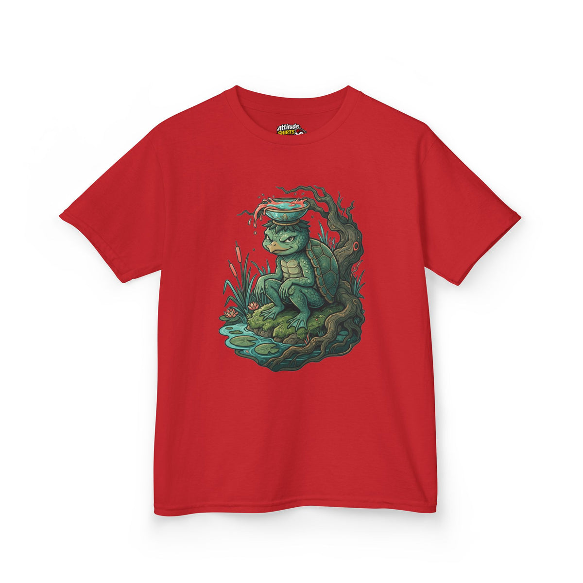 Color: Red | Kappa (Japanese Folklore) Kids Tee