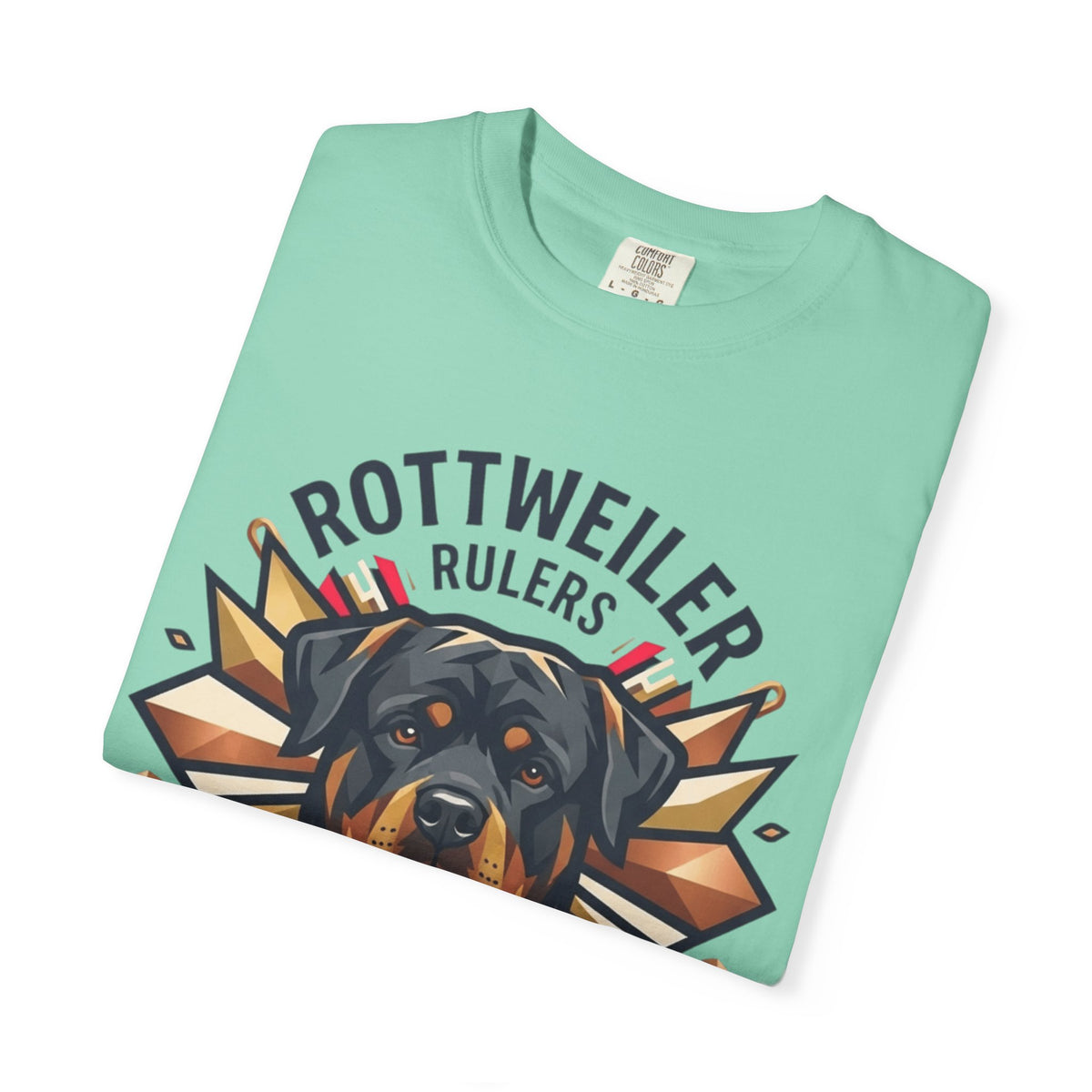 "Rottweiler Rulers Confident Powerful" Unisex Garment-Dyed Tee