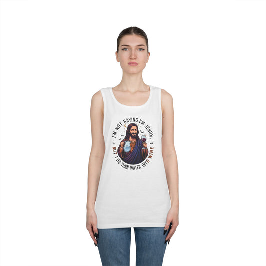 Color: White | I'm Not Saying I'm Jesus Tank Top