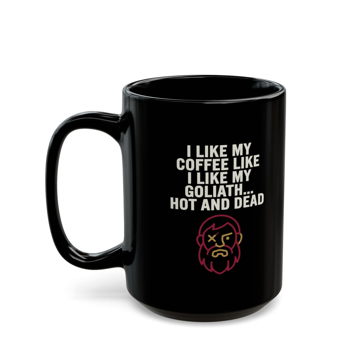 "Good Book Series Coffee Hot and Dead" Black Ceramic Mug