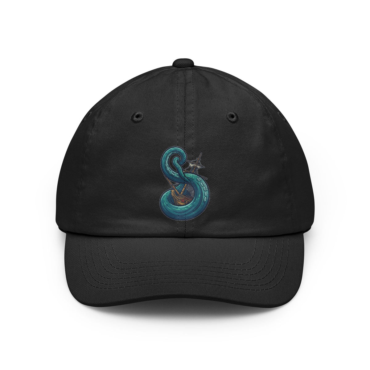 Color: Black | The Kraken (Norse-Global Maritime) Dad Hat — Graphic