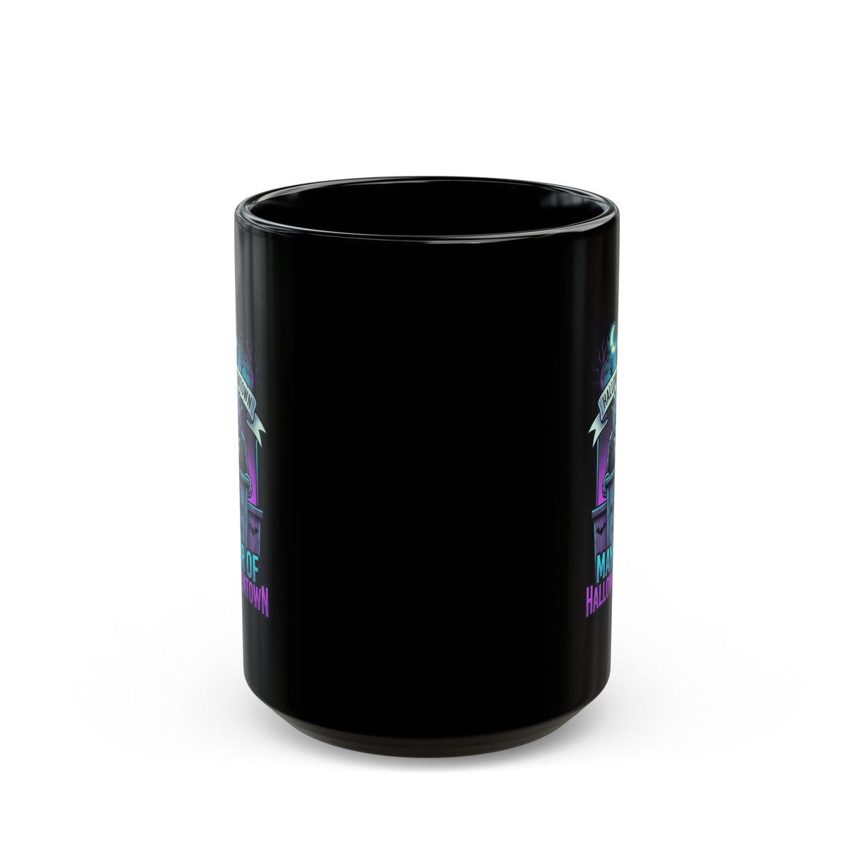 "Mayor Of Halloweentown" Black Ceramic Mug