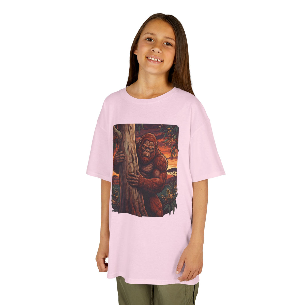 Color: Light Pink | Yowie (Australian Folklore) Kids Tee