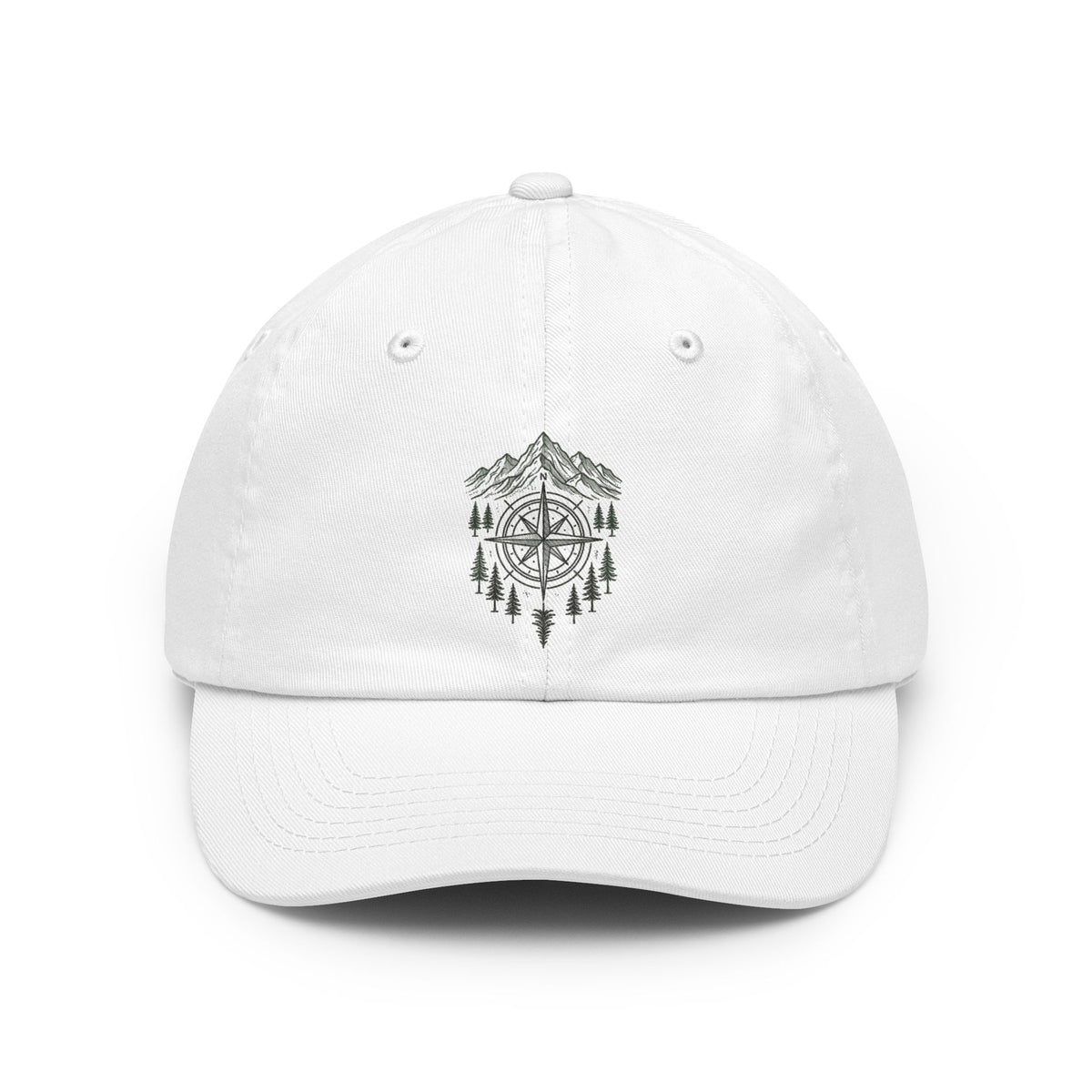 Color: White | Compass Dad Hat