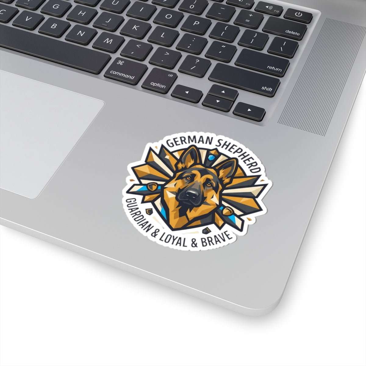 "German Shepherd Guardian Loyal Brave" Sticker — Main