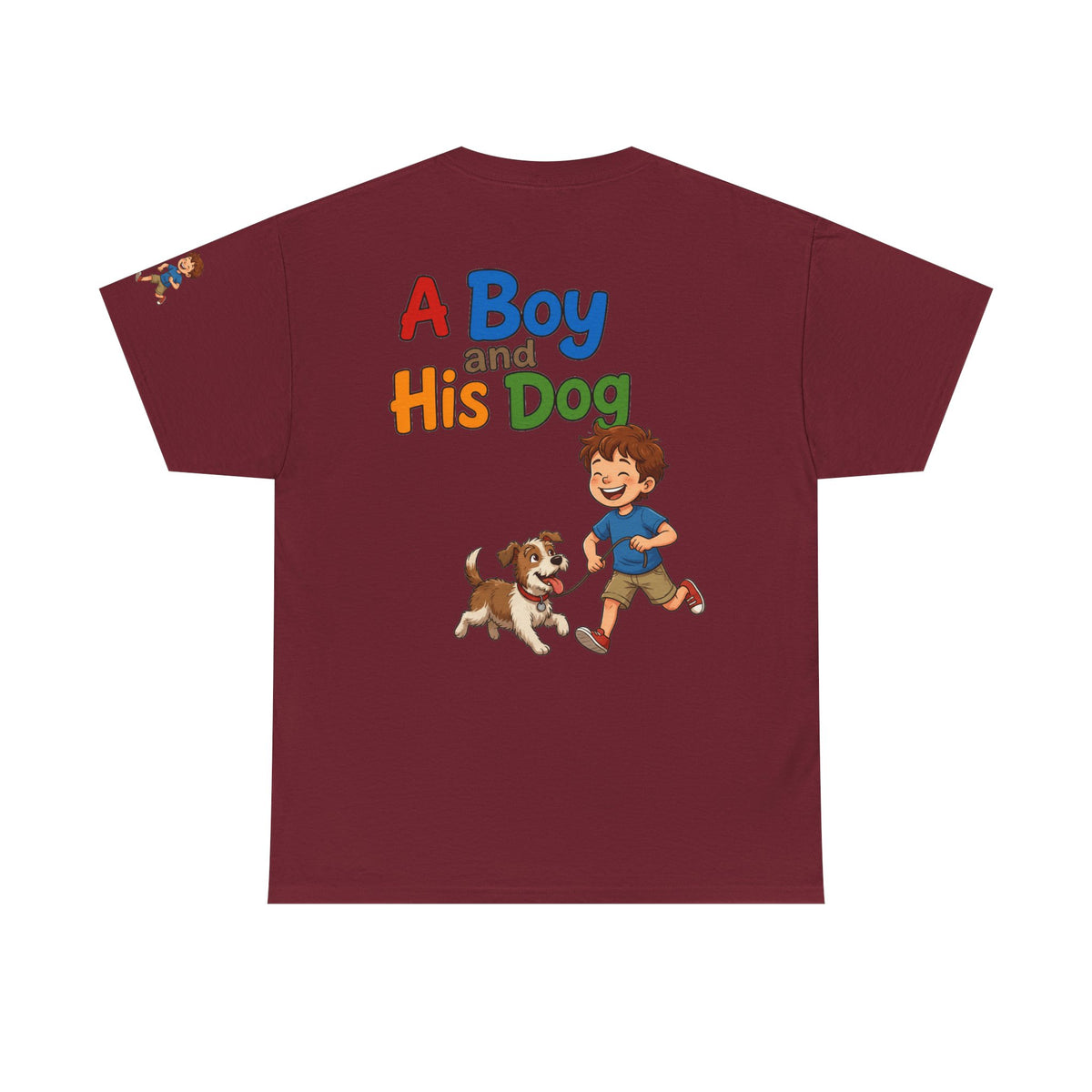Color: Garnet | A Boy And His Dog Premium Graphic Tee