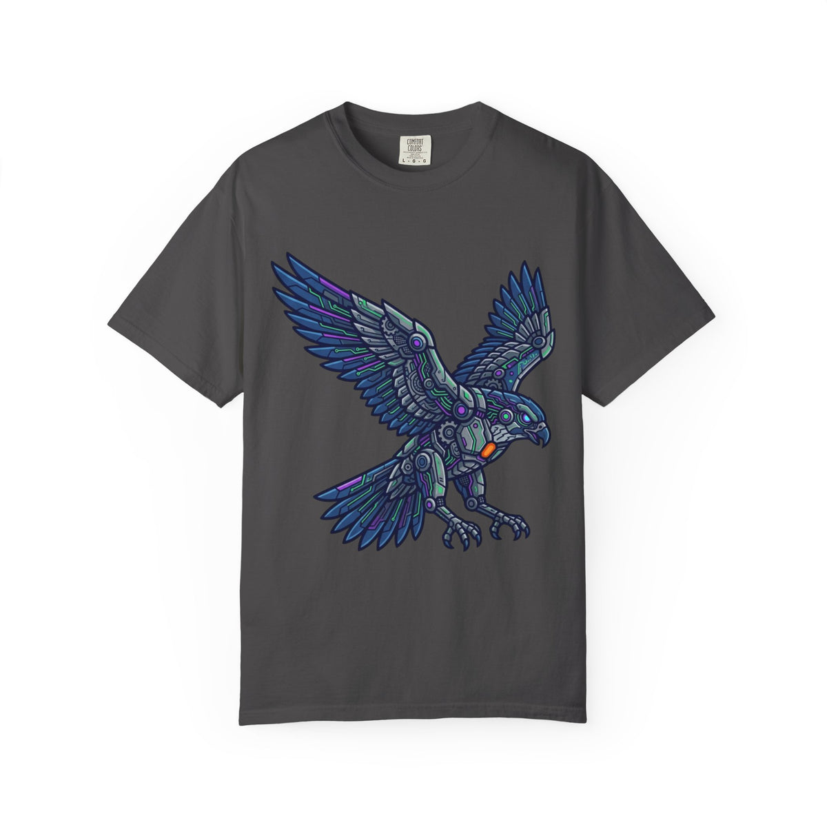 Color: Graphite | Cyber Eagle Unisex Garment-Dyed Tee