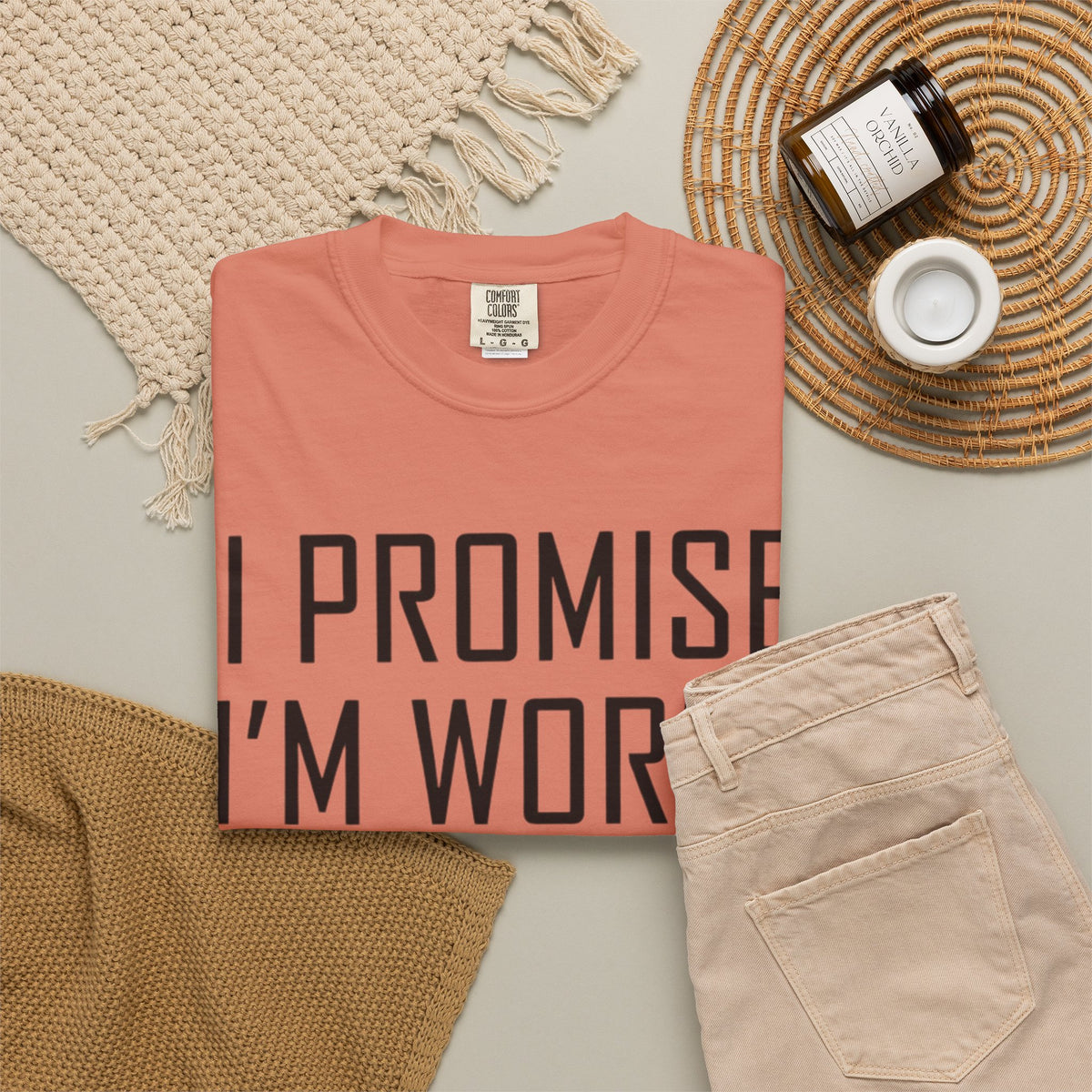 "Promise I'm Worse" Unisex Garment-Dyed Tee
