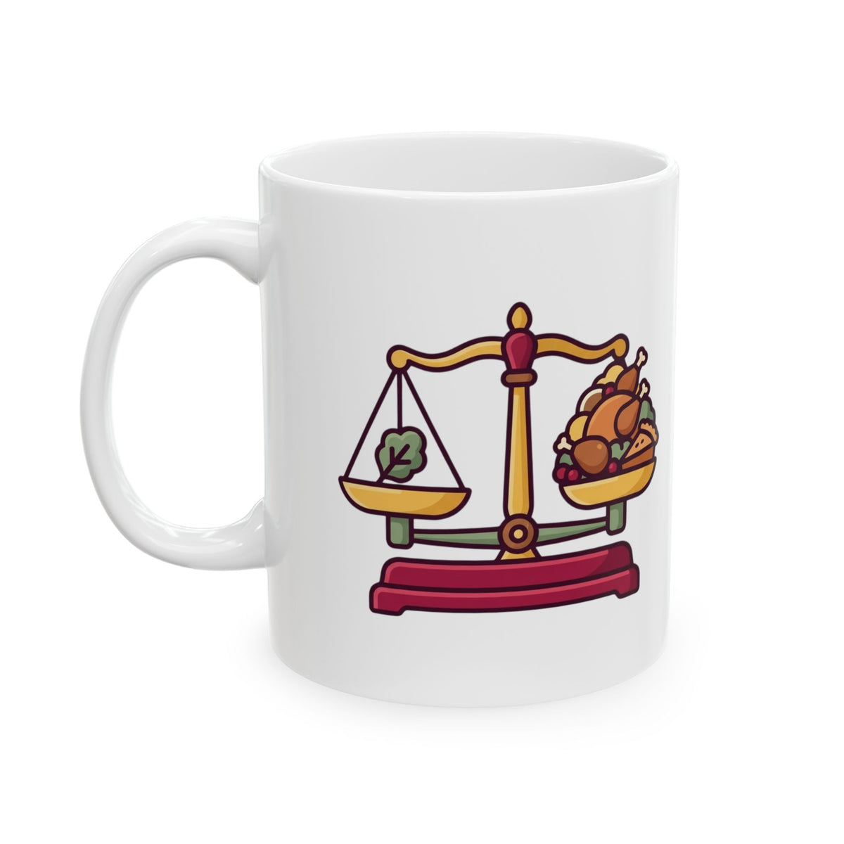 "My Diet Philosophy" White Ceramic Mug — Graphic