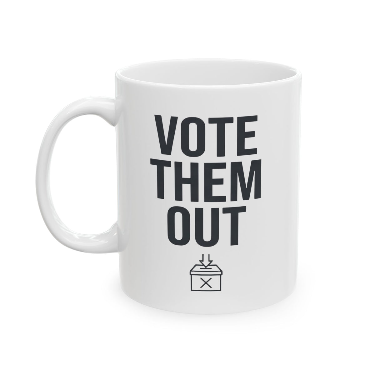 "Protest Series - Follow The Money" White Ceramic Mug — Graphic