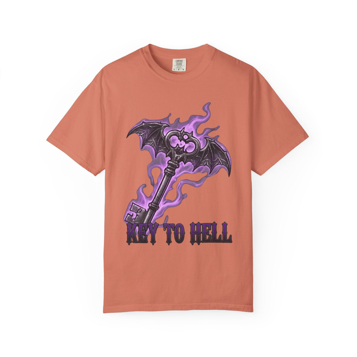Color: Terracotta | Skeleton Key Unisex Garment-Dyed Tee