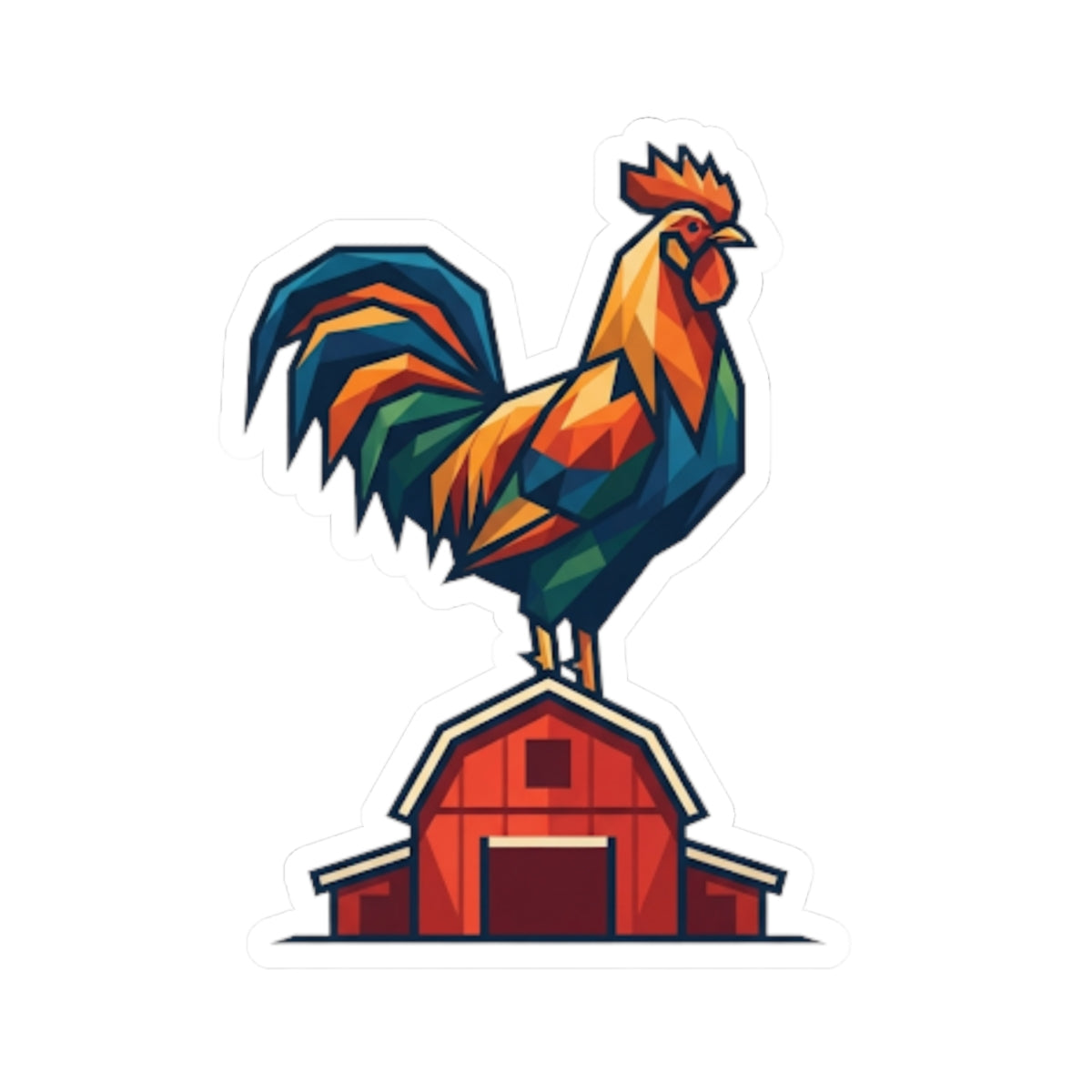 "Barnyard Rooster" Sticker — Main