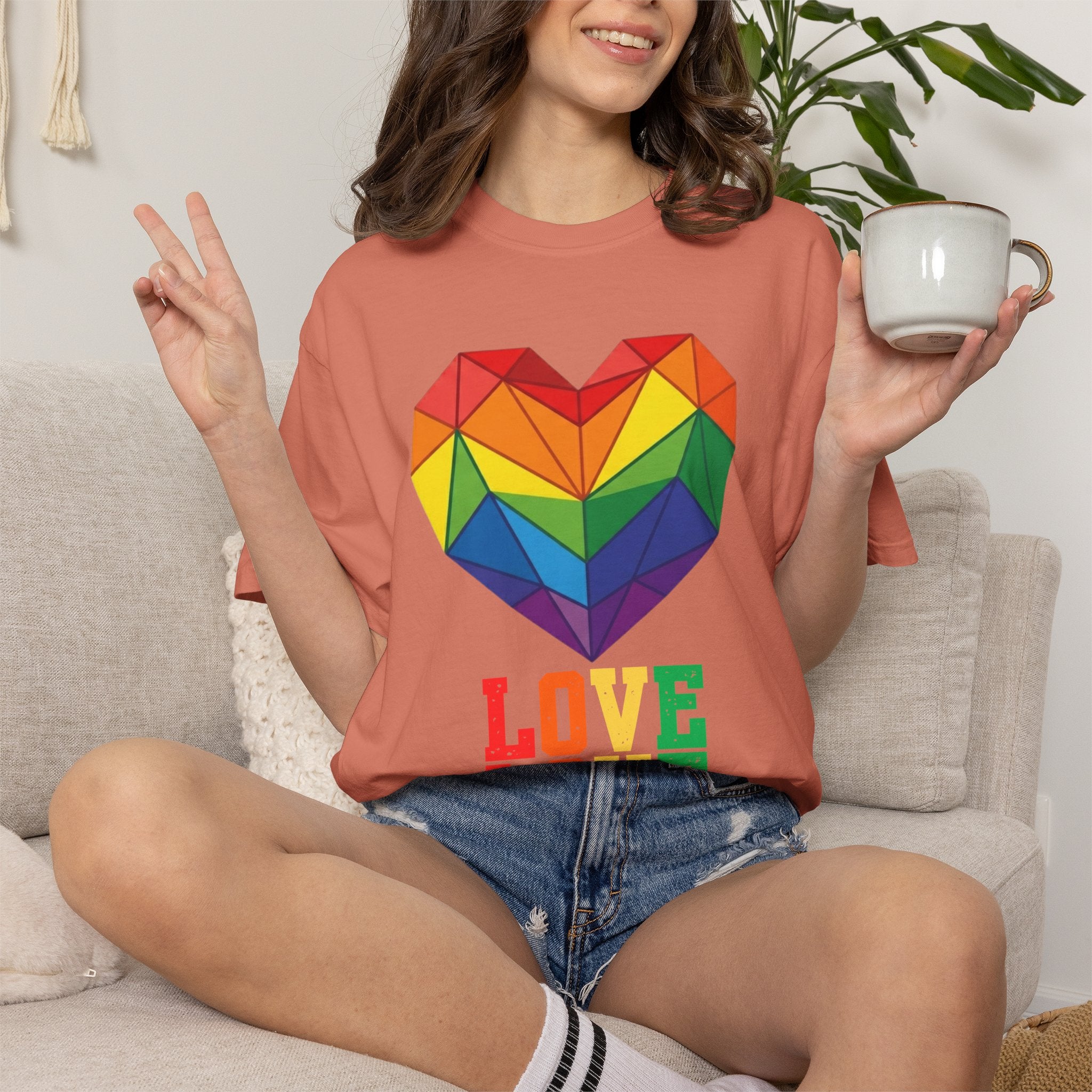 "LOVE" Unisex Garment-Dyed Tee