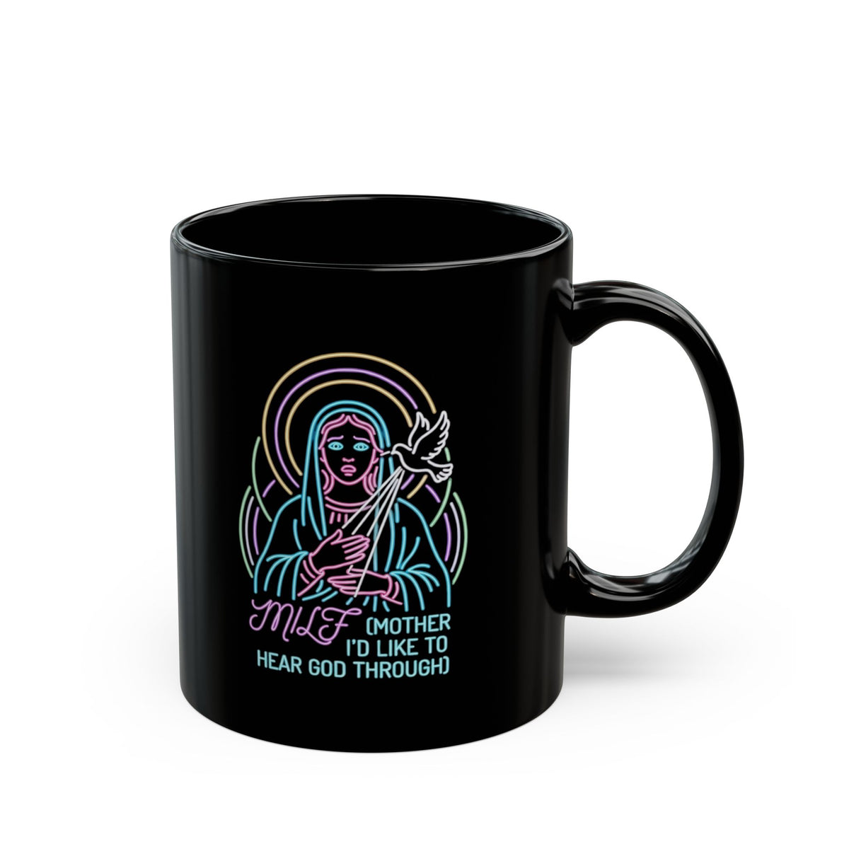 "Good Book Series MILF" Black Ceramic Mug
