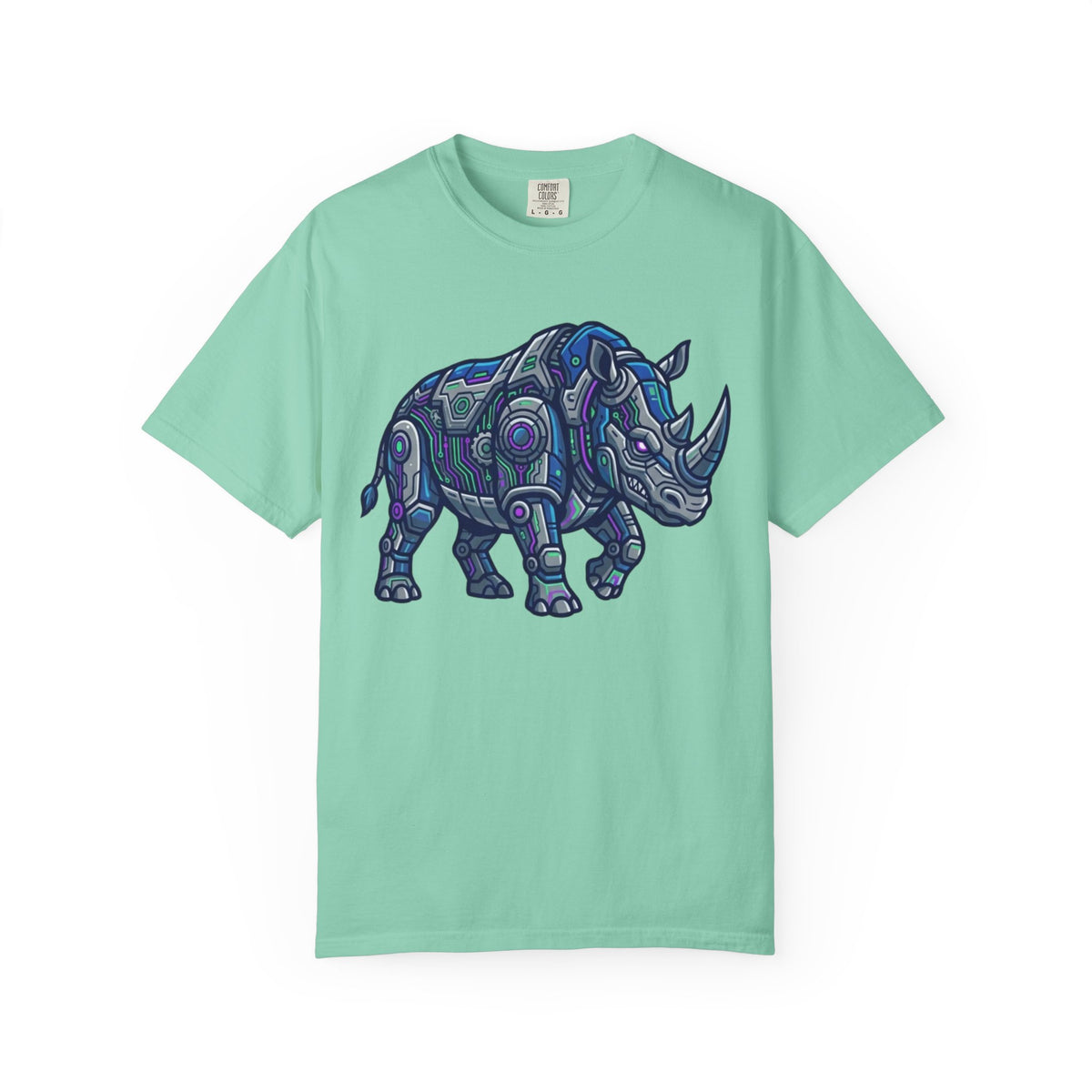 Color: Island Reef | Cyber Rhino Unisex Garment-Dyed Tee