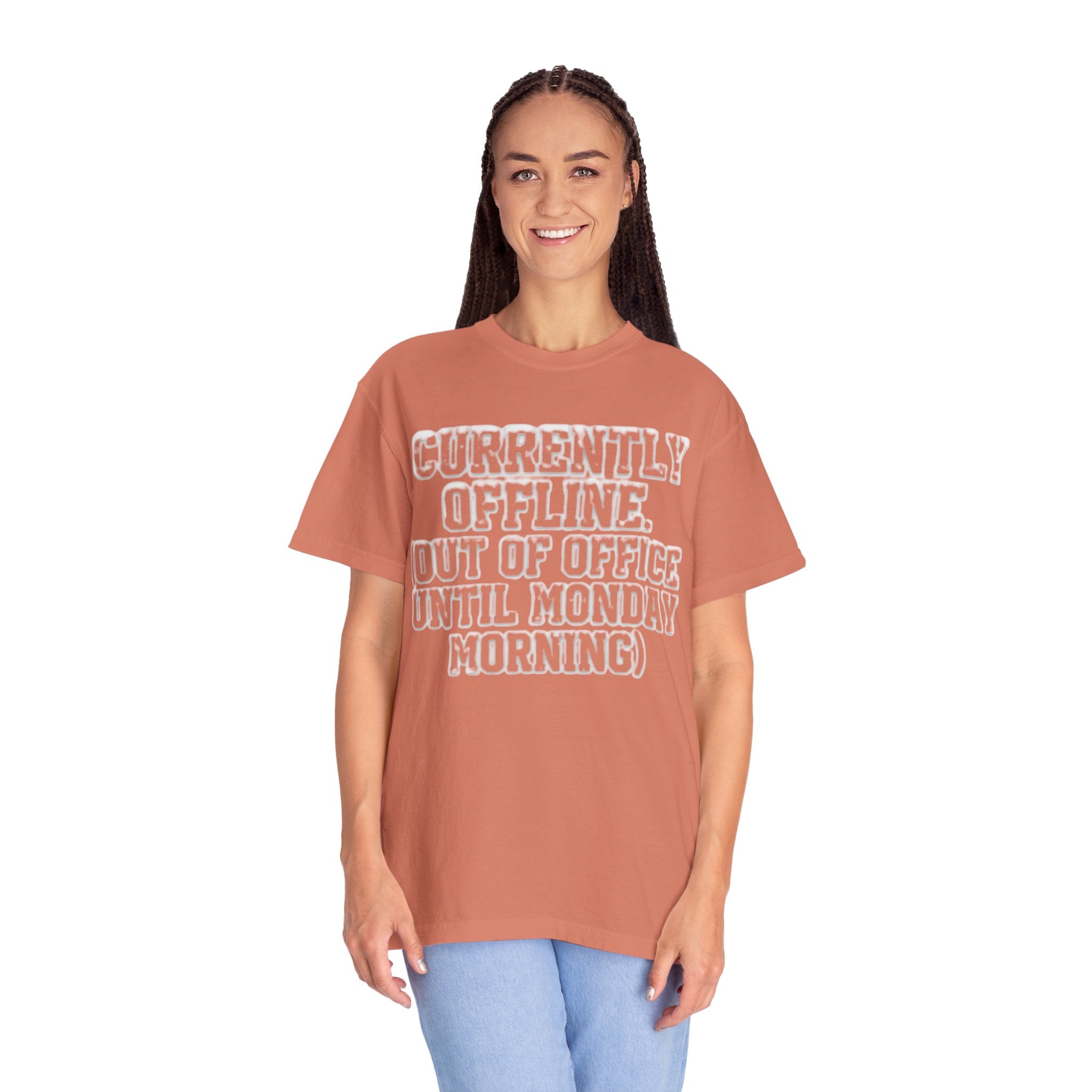 "Currently Offline" Unisex Garment-Dyed Tee