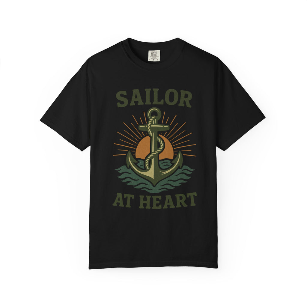 "Sailor at Heart" Unisex Garment-Dyed T-shirt
