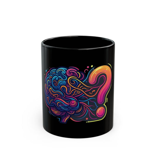 "Professional Overthinker" Black Ceramic Mug — Graphic