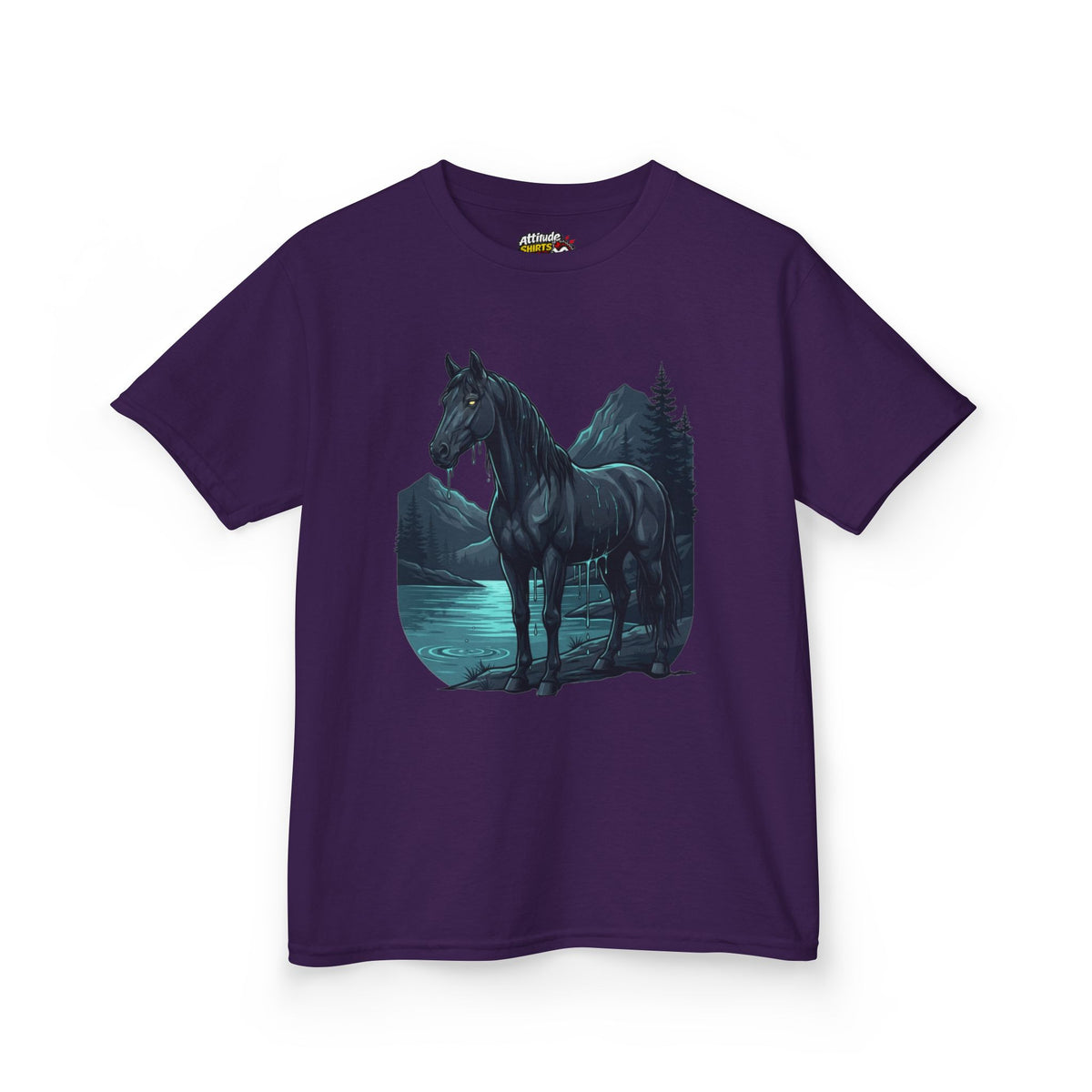 Color: Purple | Kelpie (Scottish Folklore) Kids Tee