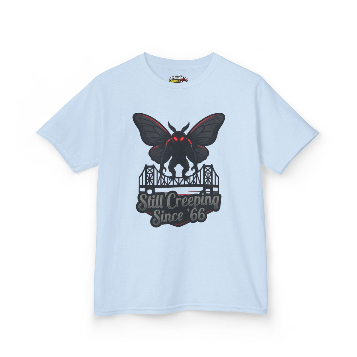 Color: Light Blue | Mothman (West Virginia, USA) Kids Tee