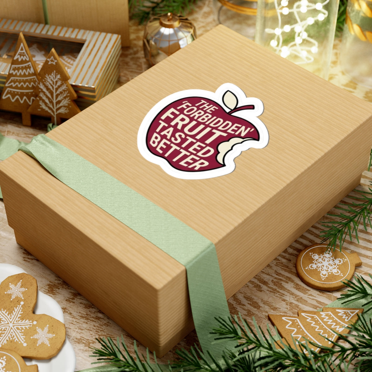 "Good Book Series Forbidden Fruit Tasted Better" Sticker — Main