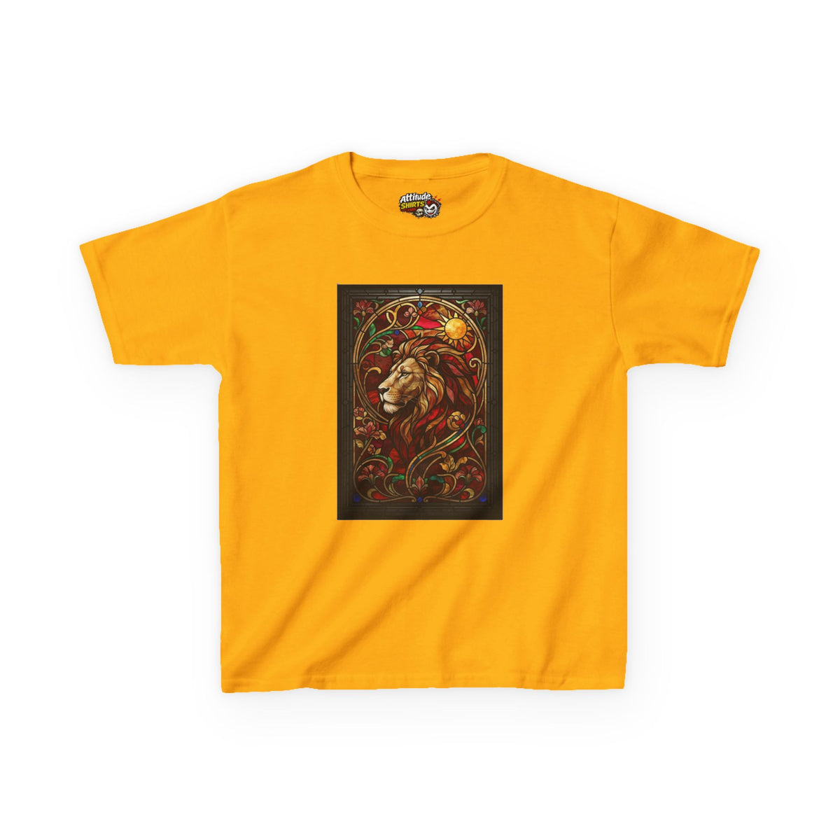"Stained Glass Sign LEO" Kids Tee