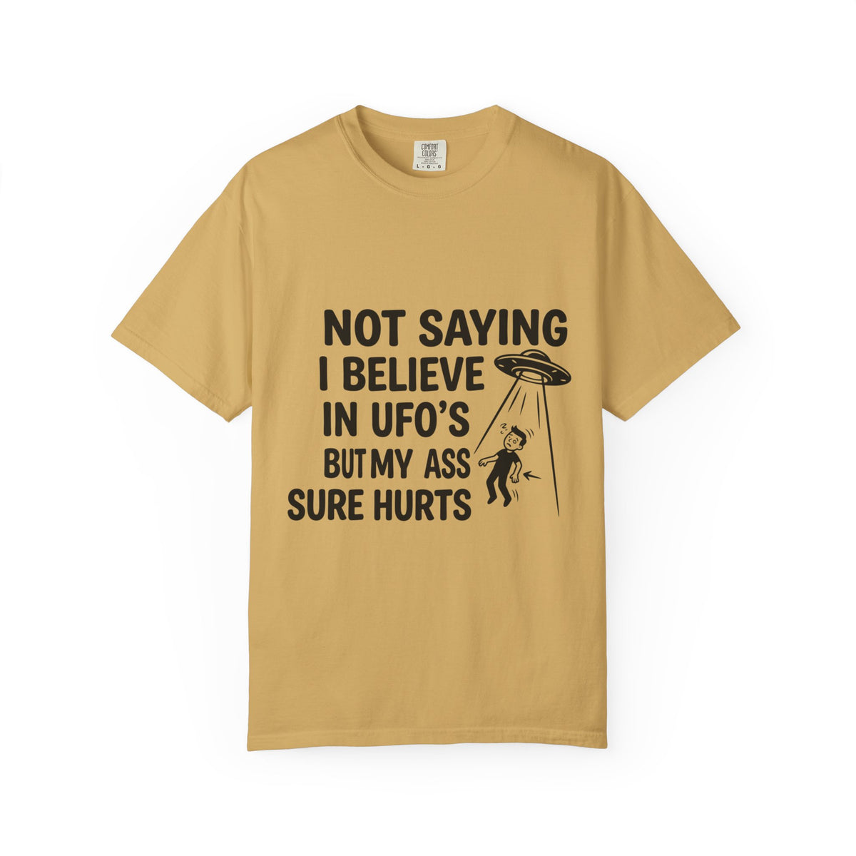 Color: Mustard | UFO's Unisex Garment-Dyed Tee