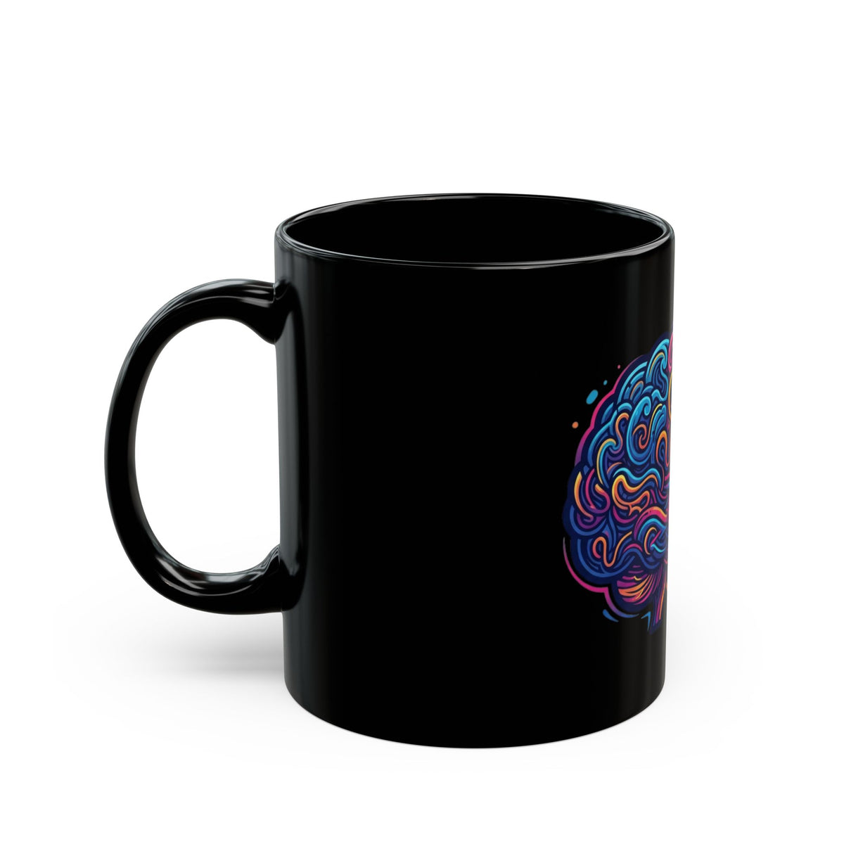 "Professional Overthinker" Black Ceramic Mug — Graphic