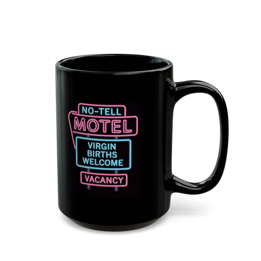 "No Vacancy" Black Ceramic Mug — Graphic