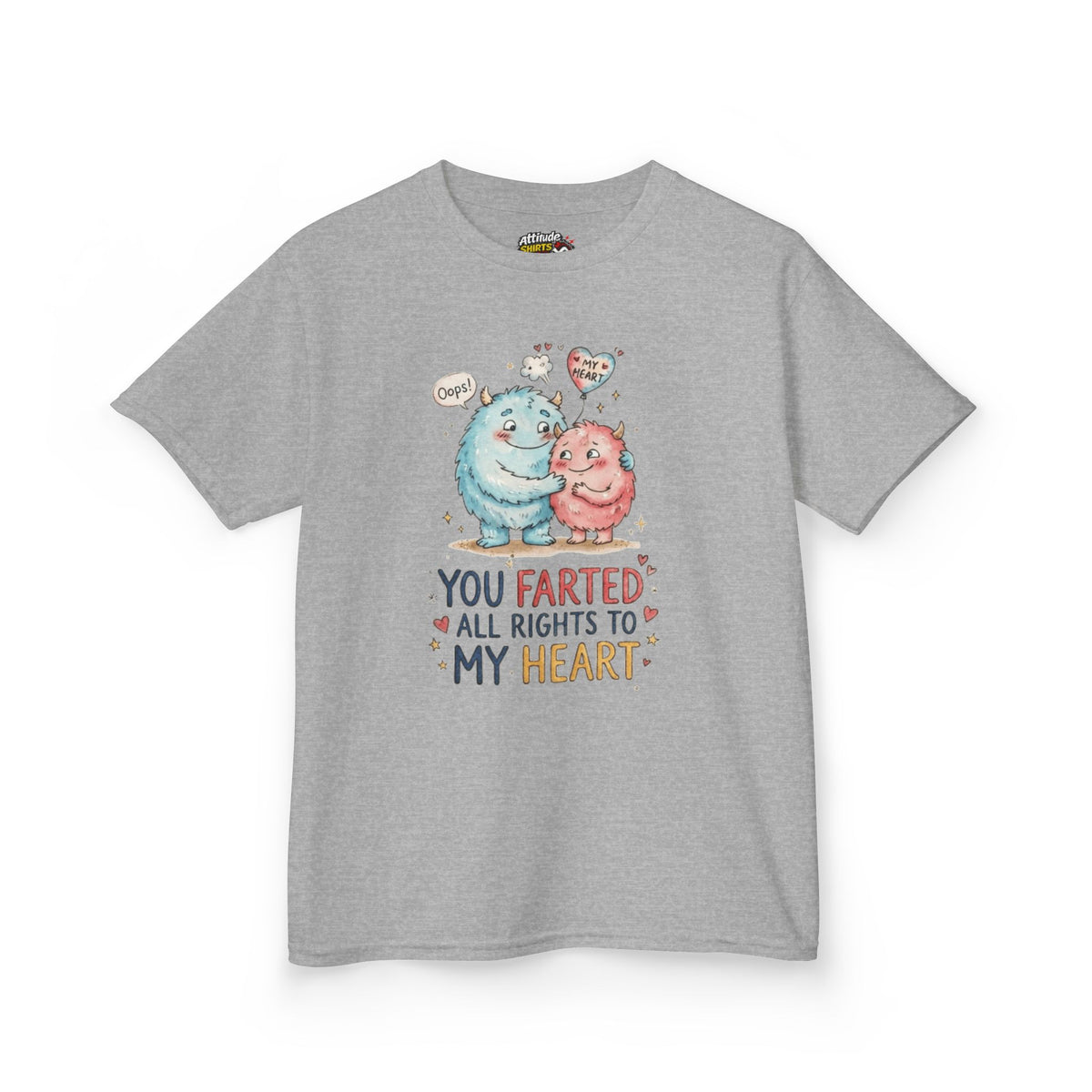 "You Farted All Rights To My Heart" Kids Tee