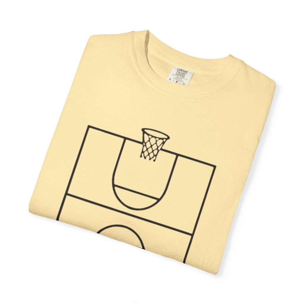 “3‑Point Covenant: Faith, Family, Free Throws" Unisex Garment-Dyed T-shirt