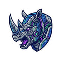 "Cyber Rhino" Sticker