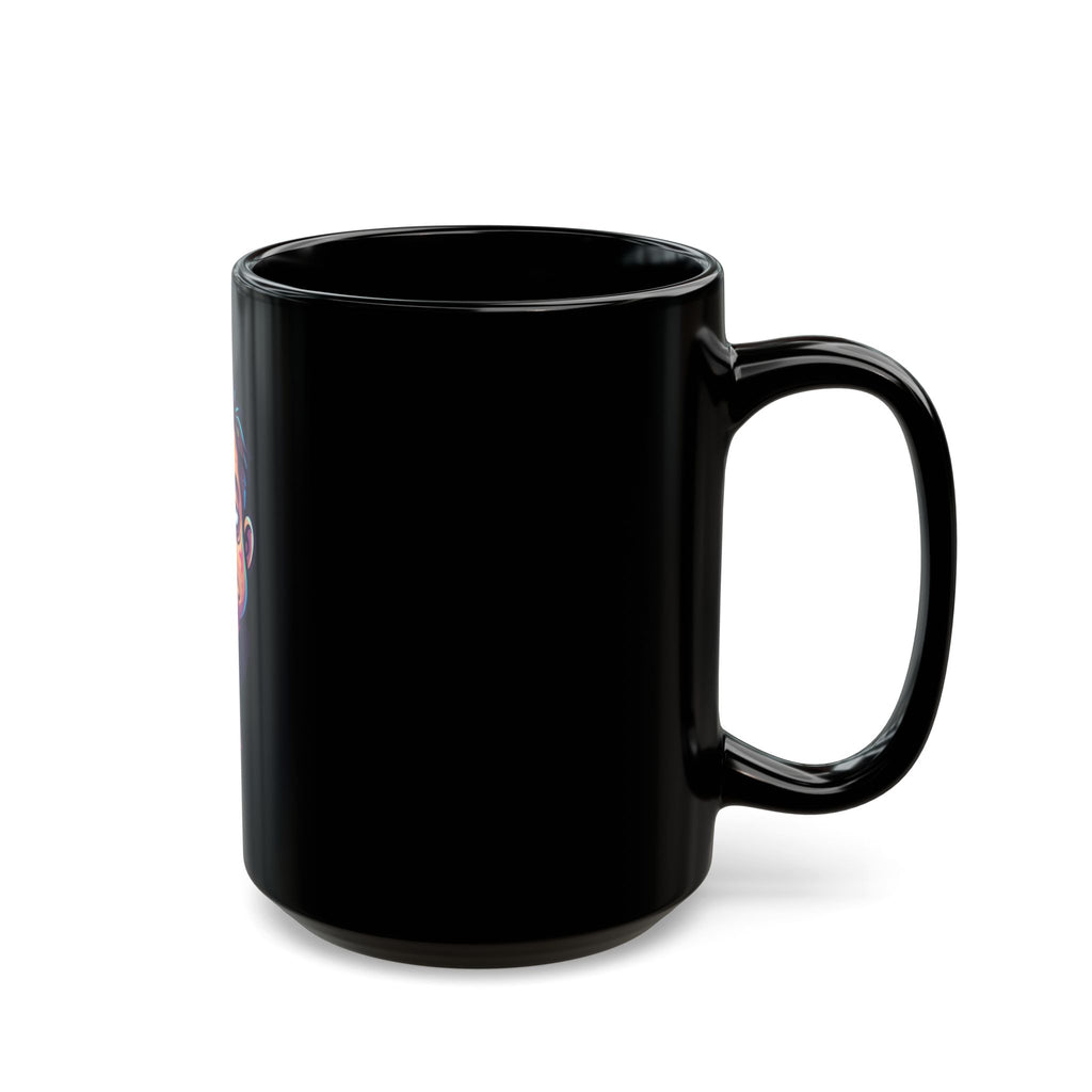 "Forgive Me Father Too Much Candy" Black Ceramic Mug — Graphic