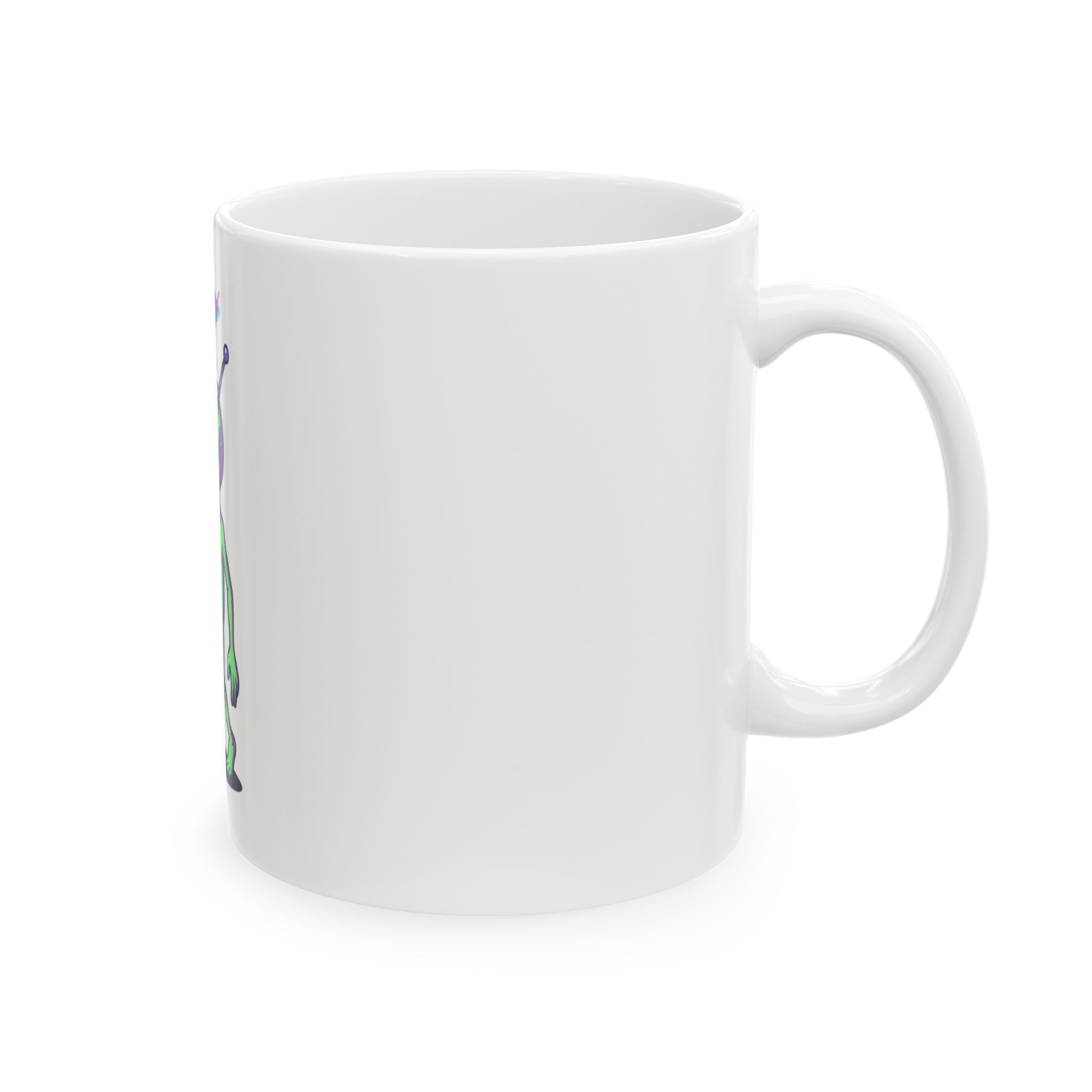 "Drunk Alien" White Ceramic Mug