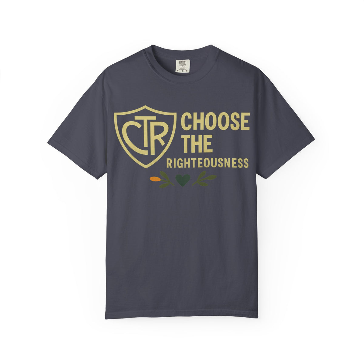 Color: Navy | CTR: Choose the Righteousness Unisex Garment-Dyed T-shirt