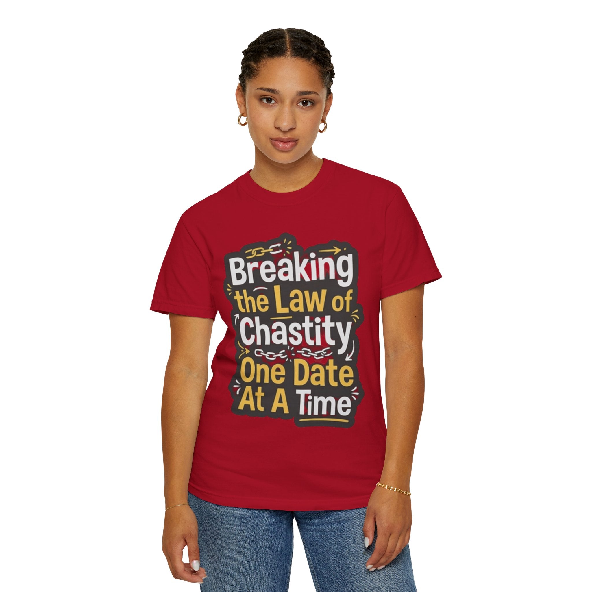 "Breaking the Law of Chastity" Unisex Garment-Dyed Tee