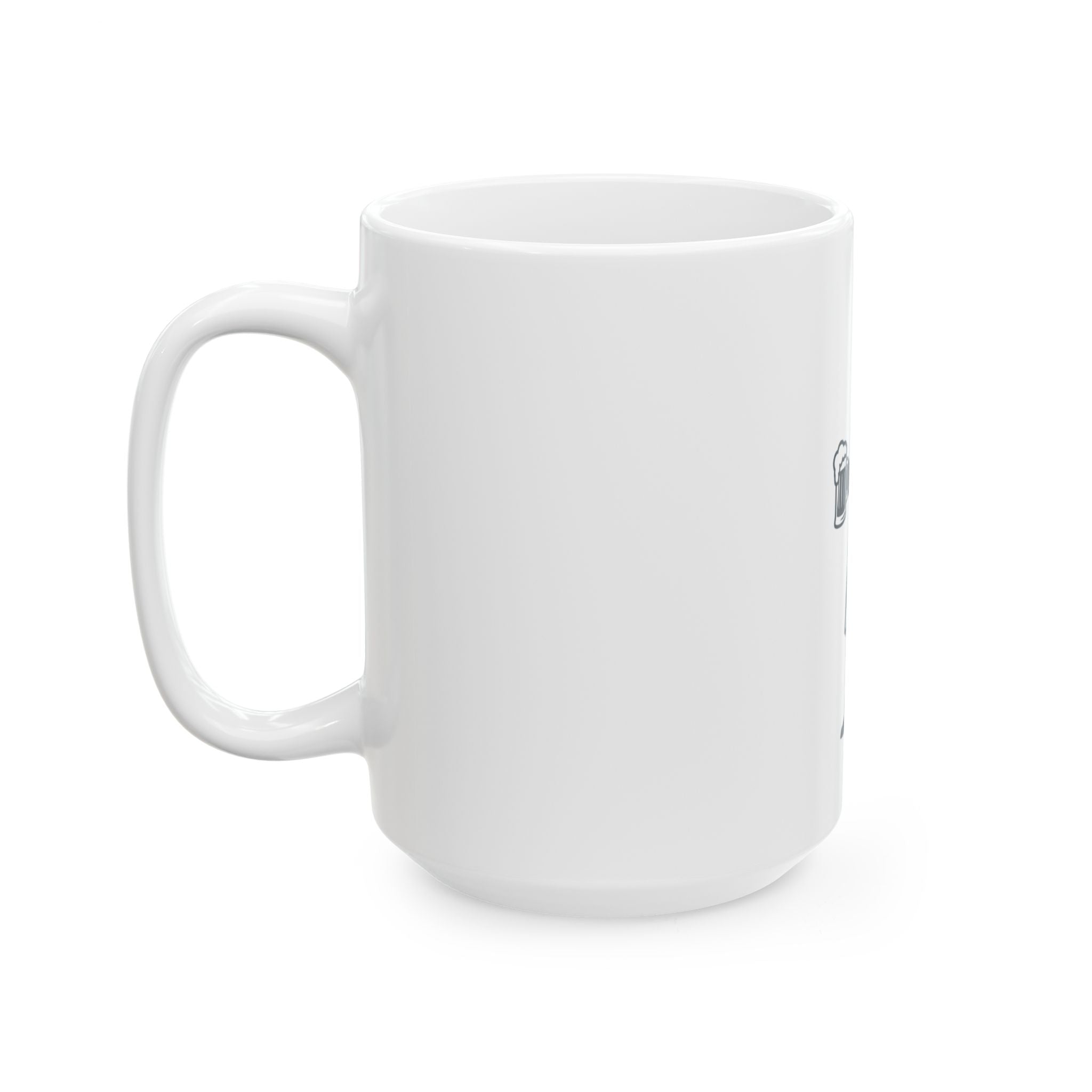 "Double Agent Draughts" White Ceramic Mug — Graphic