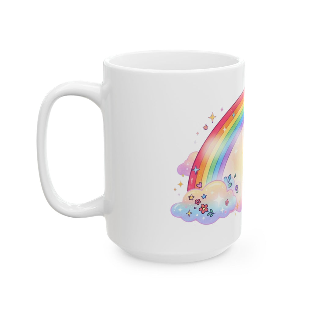 "Gay Away The Pray" White Ceramic Mug — Graphic