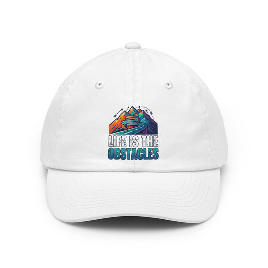 Color: White | Life Is The Obstacles Dad Hat