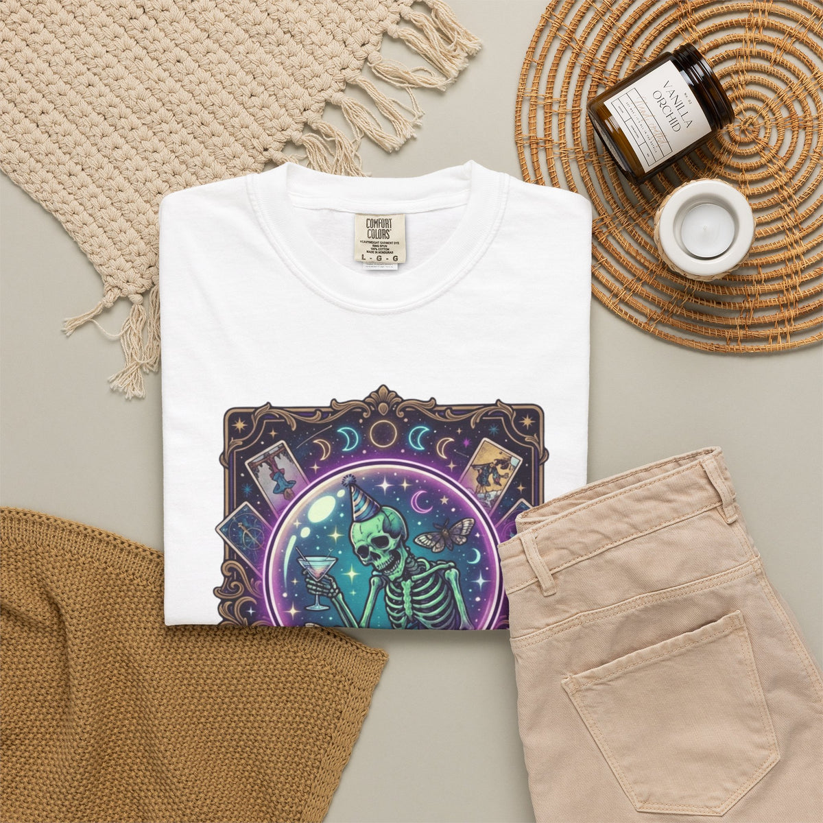 "I Foresee A Terrible Morning After" Unisex Garment-Dyed Tee