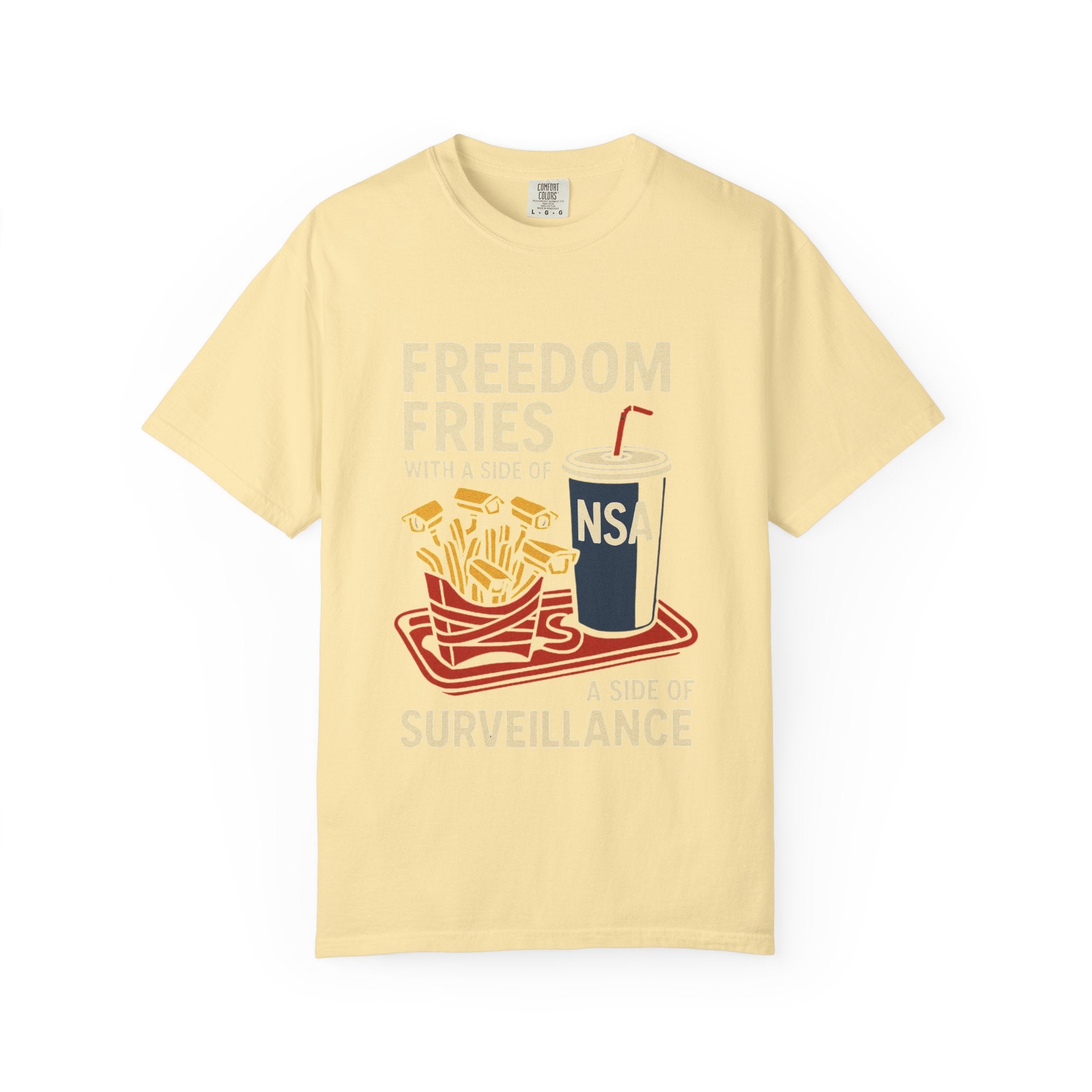 "Freedom Fries (With Extra Eyes)" Unisex Garment-Dyed T-shirt