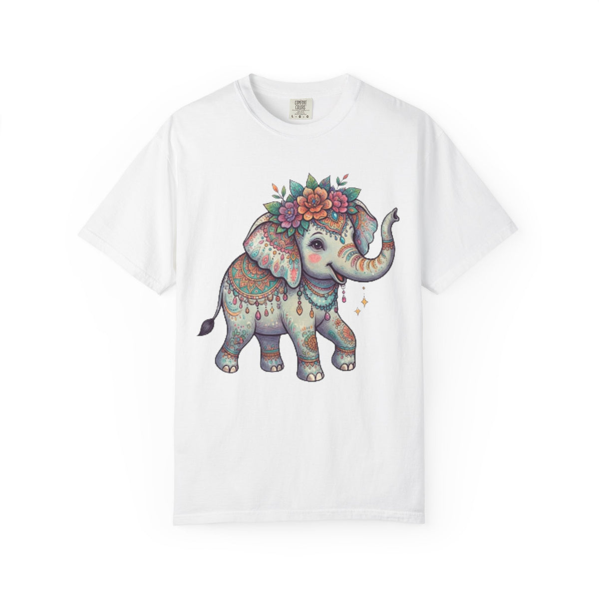 "Hippy Elephant" Unisex Garment-Dyed Tee