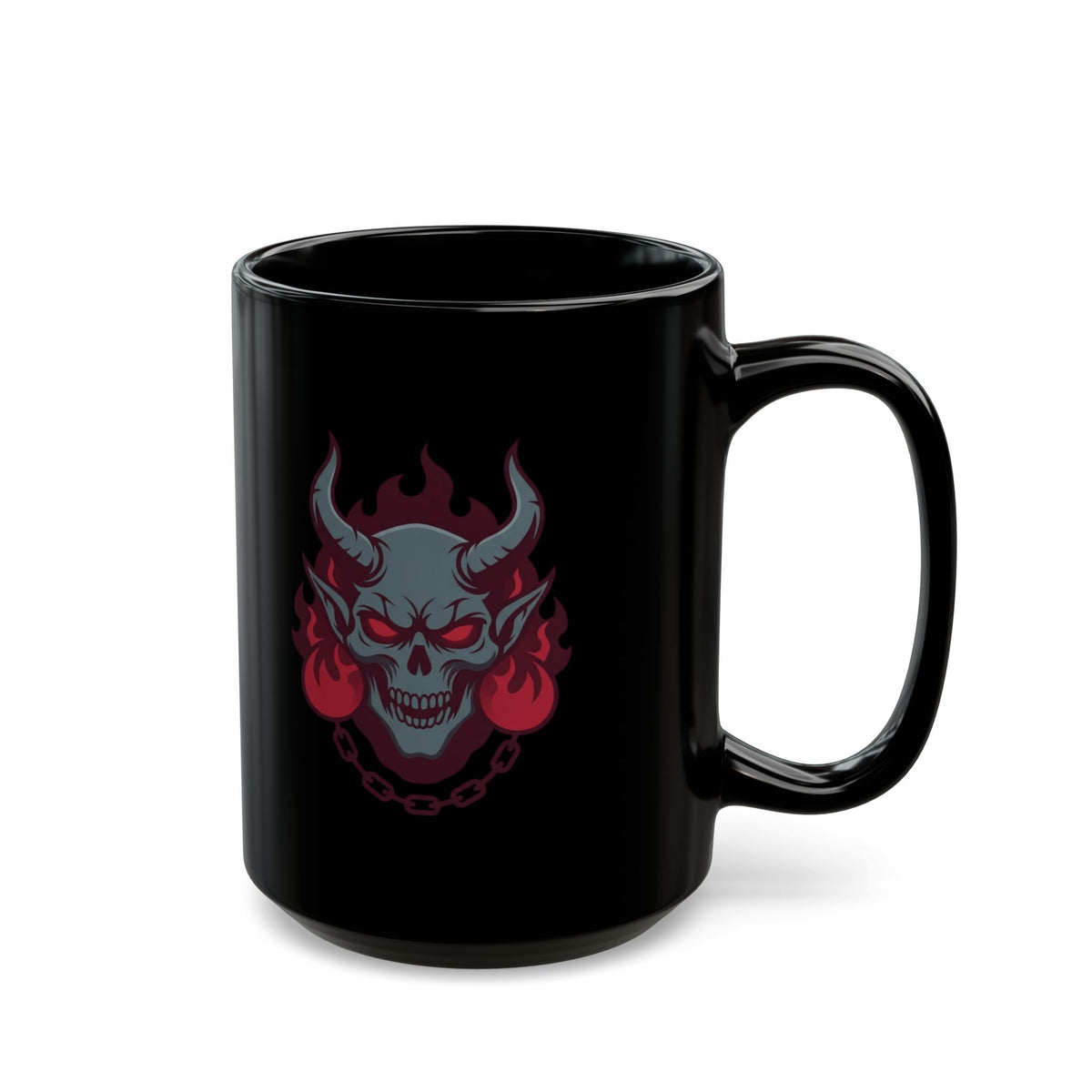 "Damned" Black Ceramic Mug — Graphic