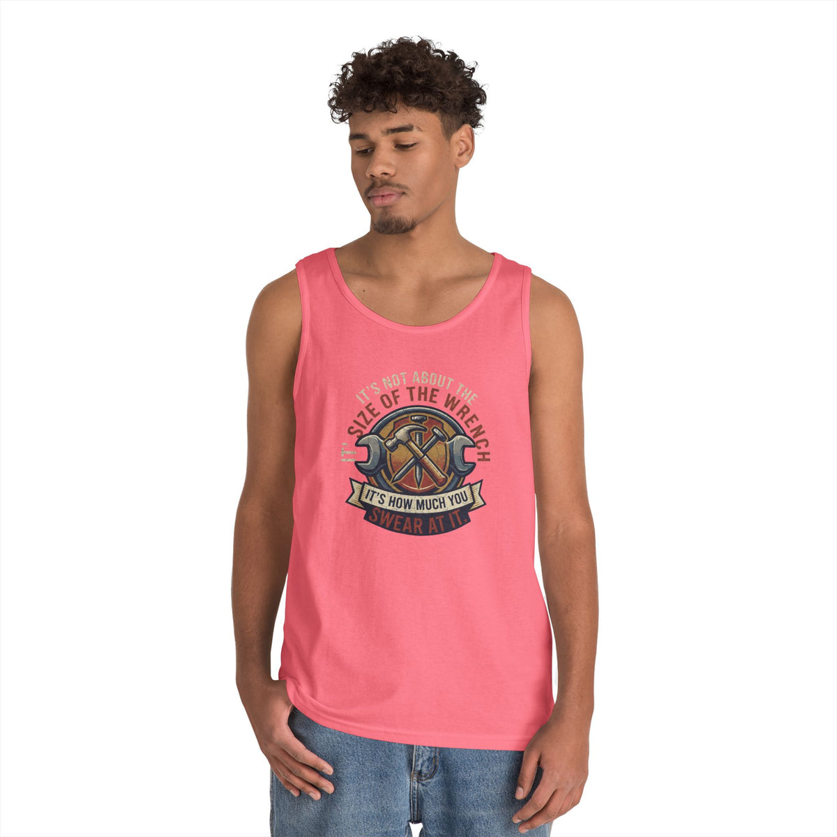 Color: Safety Pink | Size Matters Tank Top