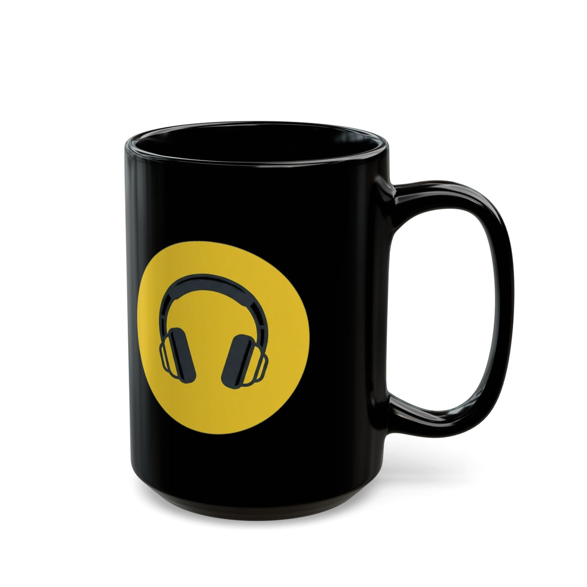 "Sensory At Capacity" Black Ceramic Mug — Graphic